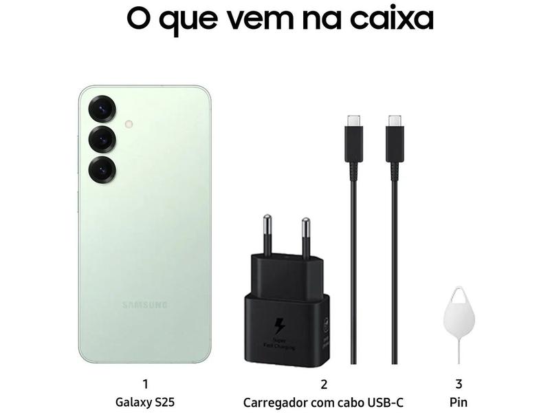 Celular Samsung Galaxy S25 5G 256GB Galaxy AI Verde 6,2